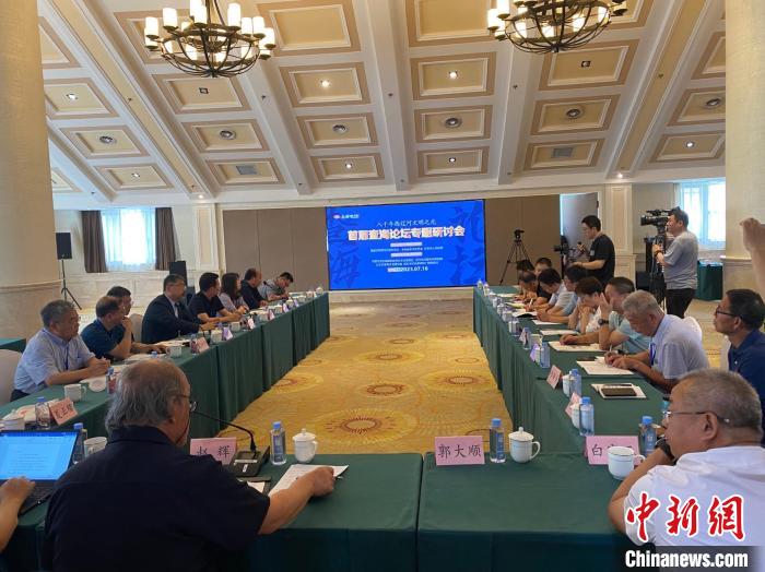 首屆查海論壇專題研討會現(xiàn)場?！∶狭钭?攝