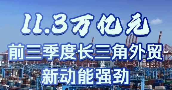 11.3万亿元！前三季度长三角外贸新动能强劲