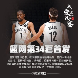 欧文因伤休战！篮网排出第34套首发刷新队史