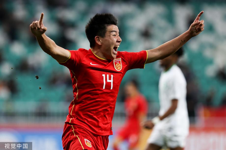 [圖]U20亞洲杯-7分鐘連進2球 國足2-0沙特
