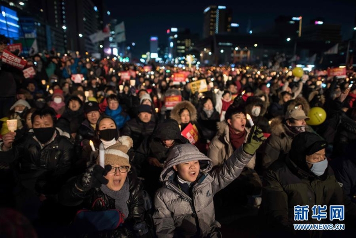 （外代一線）（3）韓國“挺樸”“反樸”民眾分別舉行集會