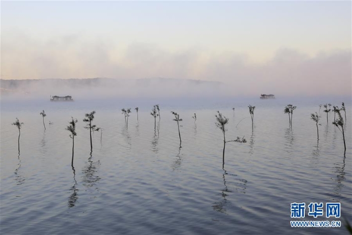 #（環(huán)境）（5）江蘇盱眙：云霧繚繞天泉湖