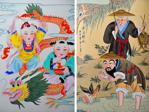 高密撲灰年畫：細心粉臉，眉眼巧畫